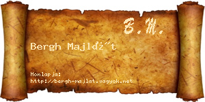 Bergh Majlát névjegykártya